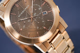 Burberry The City Taupe Dial Rose Gold Steel Strap Watch for Men - BU9353