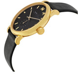 Marc Jacobs Baker Black Dial Black Leather Strap Watch for Women - MBM1269