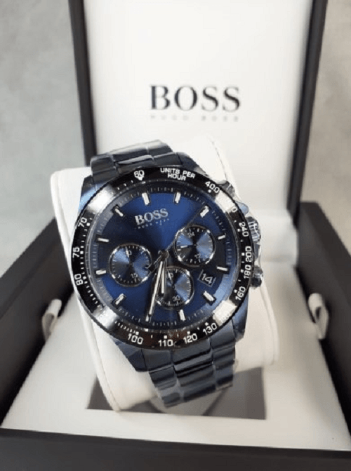 Hugo Boss Hero Sport Lux Blue Dial Blue Steel Strap Watch for Men