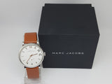 Marc Jacobs Baker White Dial Brown Leather Strap Watch for Women - MBM1265