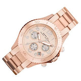 Marc Jacobs Rock Chronograph Rose Gold Dial Stainless Steel Strap Watch for Women - MBM3156