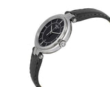 Tissot T Lady Flamingo Black Dial Black Leather Strap Watch For Women - T094.210.16.051.00