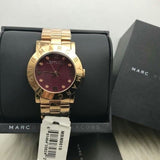 Marc Jacobs Amy Purple Rose Gold Stainless Steel Strap Watch for Women - MBM8616