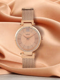 Guess Soho Rose Gold Dial Stainless Steel Watch For Women - W0638L4