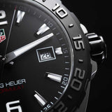 Tag Heuer Formula 1 Quartz 41mm Black Dial Black Rubber Strap Watch for Men - WAZ1110.FT8023