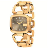 Gucci G Gucci Sunbrushed Brown Dial Rose Gold Steel Strap Watch For Women - YA125511