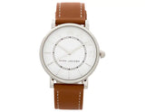 Marc Jacobs Roxy White Dial Brown Leather Strap Watch for Women - MJ1571