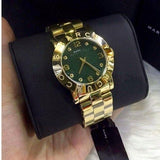 Marc Jacobs Amy Green Gold Stainless Steel Strap Watch for Women - MBM8609