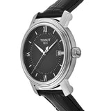 Tissot T Classic Bridgeport Black Dial Black Leather Strap Watch For Men - T097.410.16.058.00