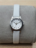 Marc Jacobs Henry Dinky White Dial White Leather Strap Watch for Women - MBM1234