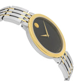 Movado Museum Esperanza Black Dial Two Tone Steel Strap Watch For Men - 0607058