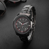 Maserati Successo 44mm Black Dial Black Steel Strap Watch For Men - R8873621014