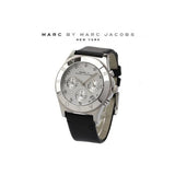 Marc Jacobs Blade White Dial Black Leather Strap Watch for Women - MBM1189