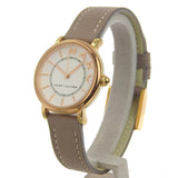 Marc Jacobs Roxy White Dial Light Brown Leather Strap Watch for Women - MJ1538