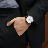 Tissot Everytime Desire Medium White Dial Black Leather Strap Watch For Men - T109.410.16.032.00