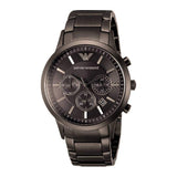 Emporio Armani Classic Chronograph Grey Dial Grey Steel Strap Watch For Men - AR2454