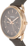 Fossil Tailor Grey Dial Grey Leather Strap Watch for Women - ES3913