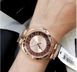 Marc Jacobs Henry Rose Gold Dial Rose Gold Stainless Steel Strap Watch for Women - MBM3207