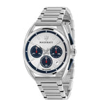 Maserati Trimarano Chronograph Silver Dial Silver Stainless Steel Strap Watch For Men - R8873632001