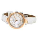 Tissot Flamingo Mother of Pearl Dial White Leather Strap Watch For Women - T094.210.26.111.01