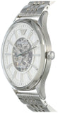 Emporio Armani Meccanico Silver Skeleton Dial Stainless Steel Watch For Men - AR1945