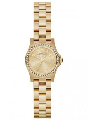 Marc Jacobs Henry Gold Dial Gold Stainless Steel Strap Watch for Women - MBM3277