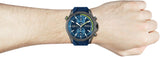 Hugo Boss Globetrotter Blue Dial Blue Silicone Strap Watch for Men - 1513821