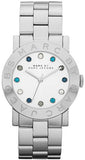 Marc Jacobs Amy White Dial Silver Stainless Steel Strap Watch for Women - MBM3140