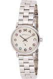 Marc Jacobs Baker Dexter White Dial SIlver Stainless Steel Strap Watch for Women - MBM3423