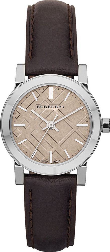 Burberry The City Beige Dial Brown Leather Strap Watch for Women