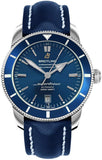 Breitling Superocean Heritage II Calibre B20 42mm Blue Leather Strap Mens Watch - AB202016