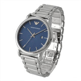 Emporio Armani Luigi Blue Dial Silver Steel Strap Watch For Men - AR11089