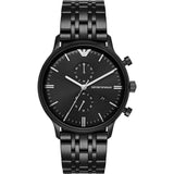 Emporio Armani Chronograph Black Dial Black Steel Strap Watch For Men - AR1934