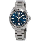 Tag Heuer Formula 1 Stainless Steel 41mm Blue Dial Silver Steel Strap Watch for Men - WAZ1118.BA0875