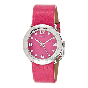 Marc Jacobs Amy Pop Pink Dial Pink Leather Strap Watch for Women - MBM1286