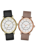 Marc Jacobs Roxy White Dial Cement Leather Strap Watch for Women - MJ1533