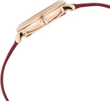 Marc Jacobs Baker Maroon Dial Maroon Leather Strap Watch for Women - MBM1271