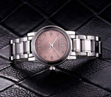 Burberry The City Pink Diamonds Dial Silver Steel Strap Watch for Women - BU9223