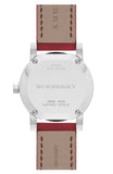 Burberry The City Silver Dial Red Strap Watch for Women - BU9232