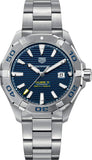 Tag Heuer Aquaracer Calibre 5 Automatic Blue Dial Silver Steel Strap Watch for Men - WAY2012.BA0927