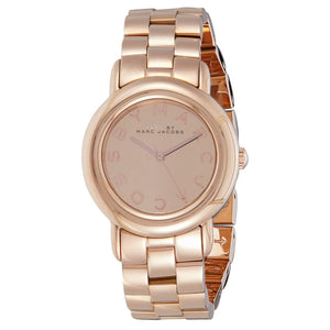 Marc Jacobs Marci Rose Gold Dial Rose Gold Steel Strap Watch for Women - MBM3099