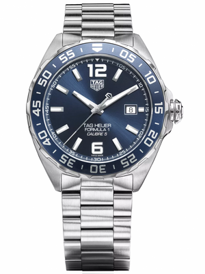 Tag Heuer Formula 1 Bucherer Blue Edition Blue Dial Silver Steel Strap Watch for Men - WAZ2015.BA0842