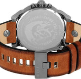 Diesel Mr Daddy 2.0 Black Dial Brown Leather Strap Watch For Men - DZ7332