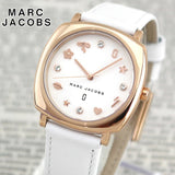 Marc Jacobs Mandy White Dial White Leather Strap Watch for Women - MJ8678