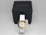 Marc Jacobs Amy White Dial White Leather Strap Watch for Women - MBM1150