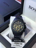 Hugo Boss Ikon Black Dial Black Steel Strap Watch for Men - 1513278