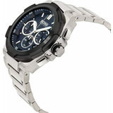 Hugo Boss Supernova Chronograph Blue Dial Silver Steel Strap Watch for Men - 1513360