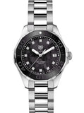 Tag Heuer Aquaracer Quartz 35mm Black Dial Silver Steel Strap Watch for Women - WAY131M.BA0748