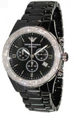 Emporio Armani Ceramica Black Dial Black Ceramic Strap Watch For Men - AR1455