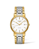 Longines Presence 38.5mm Automatic White Dial Two Tone Steel Strap Watch for Men - L4.921.2.12.7